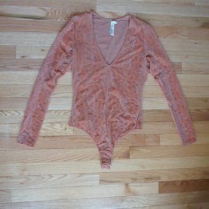 Velvet Pink Long Sleeve Onesie